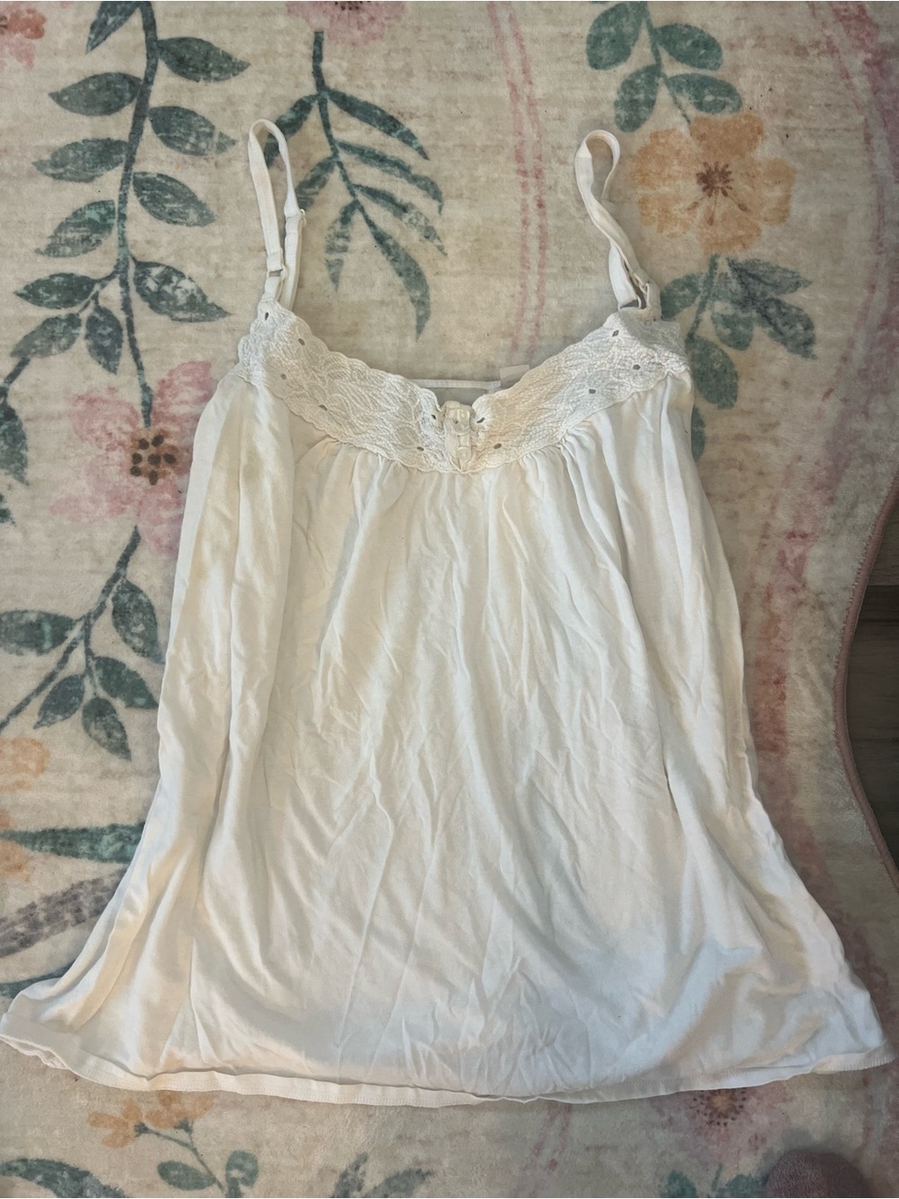 Avenue White Scoop Neck Tank